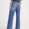 Blue High Waisted Relaxed Straight Leg Jeans