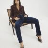 Blue High Waisted Slim Fit Jeans