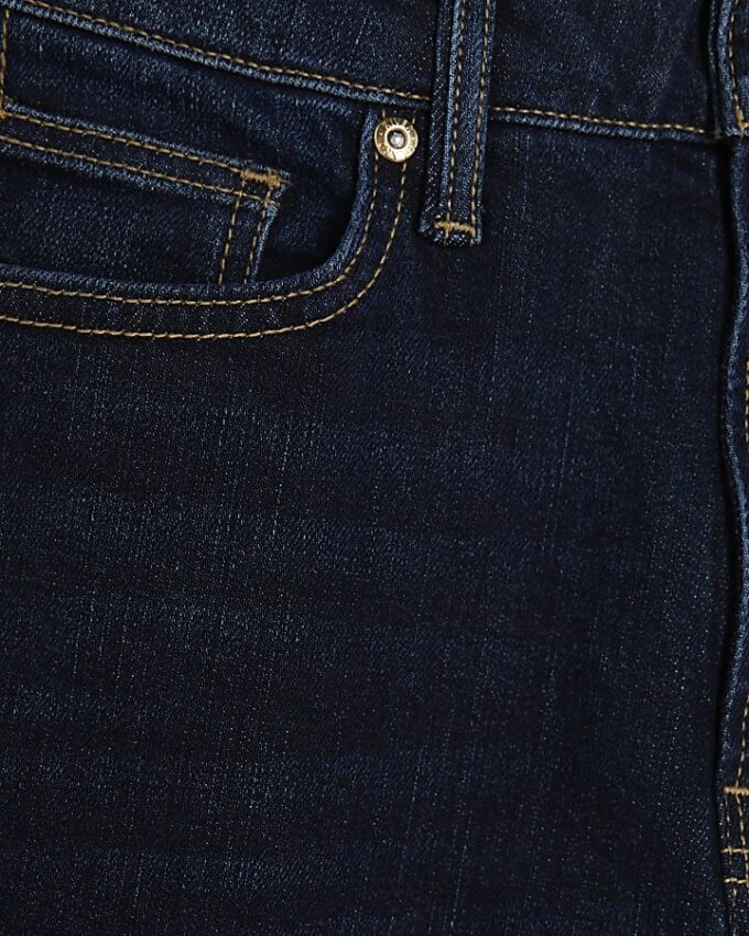 Blue High Waisted Slim Fit Jeans