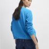 Blue Knitted Long Sleeve Cardigan
