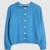Blue Knitted Long Sleeve Cardigan