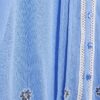 Blue Lace Trim Embroidered Beach Shirt
