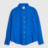Blue Linen Blend Beach Shirt