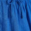 Blue Linen Blend Shorts