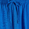 Blue Linen Blend Wide Leg Trousers