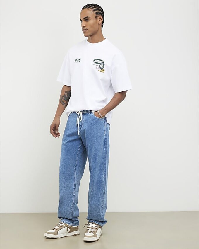 Blue Loose Fit Jeans