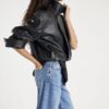 Blue Mid Rise Barrel Leg Jeans