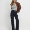 Blue Mid Rise Bootcut Jeans