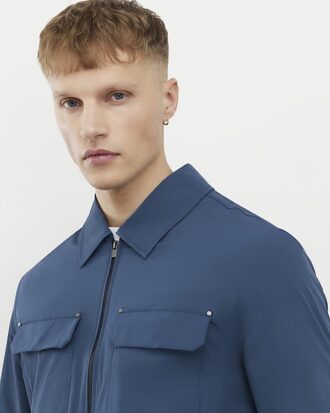 Blue Muscle Fit Shacket