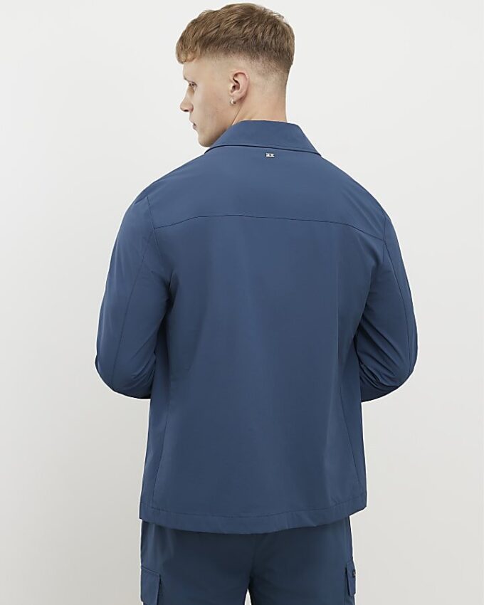 Blue Muscle Fit Shacket