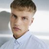 Blue Muscle Fit Textured Formal Shirt