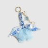 Blue Pom Pom Plaited Scarf Butterfly Charm