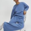 Blue Premium Wide Leg Joggers