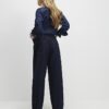 Blue Pull On Barrel Leg Jeans