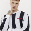 Blue Regular Fit Marello 76 Stripe Jumper