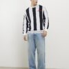 Blue Regular Fit Marello 76 Stripe Jumper