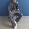 Blue Relaxed Fit Elasticated Trousers