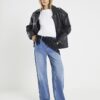 Blue Relaxed Straight Fit Scarf Jeans