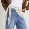 Blue Relaxed Straight Fit Scarf Jeans