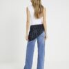 Blue Relaxed Straight Fit Scarf Jeans