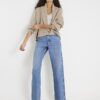 Blue Relaxed Straight Jeans