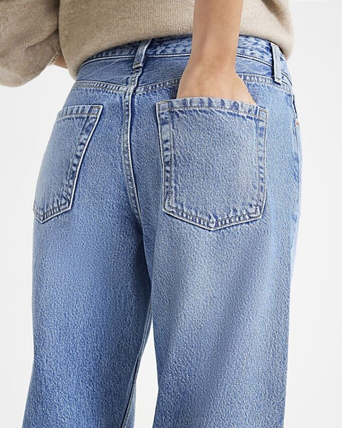 Blue Relaxed Straight Jeans