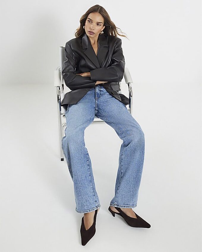 Blue Relaxed Straight leg jeans