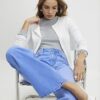 Blue Relaxed Straight Leg Jeans