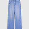 Blue Relaxed Straight Leg Jeans