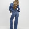 Blue Relaxed Straight Ripped Jeans