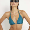 Blue Reversible Plaited Bikini Top