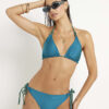 Blue Reversible Plaited Bikini Top
