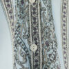 Blue Satin Paisley Print Long Sleeve Shirt