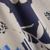 Blue Satin Short Sleeve Floral Print Top