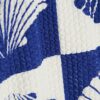 Blue Shell Print Textured Bikini Bottoms