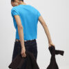 Blue Short Sleeve Twist Front T-shirt