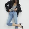 Blue Skinny Capri Jeans
