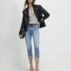 Blue Skinny Capri Jeans