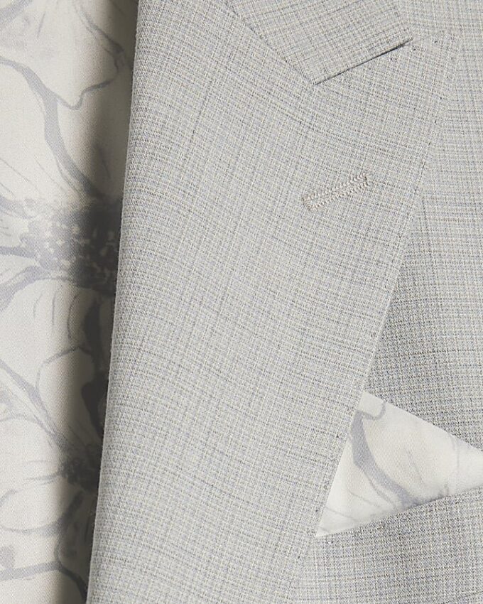 Blue Skinny Fit Check Suit Jacket Blue Skinny Fit Check Suit Jacket