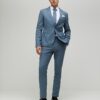 Blue Skinny Fit Pinstripe Suit Trousers