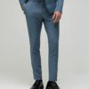 Blue Skinny Fit Pinstripe Suit Trousers