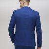Blue Skinny Fit Textured Suit Jacket