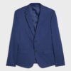Blue Skinny Fit Textured Suit Jacket