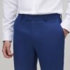 Blue Skinny Fit Textured Suit Trousers