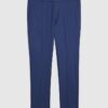 Blue Skinny Fit Textured Suit Trousers