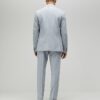 Blue Slim Fit Check Slim Suit Trousers
