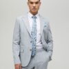 Blue Slim Fit Check Suit Jacket