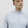 Blue Slim Fit Half Zip Jumpers