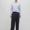 Blue Slim Fit Half Zip Jumpers