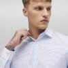 Blue Slim Fit Stripe Shirt